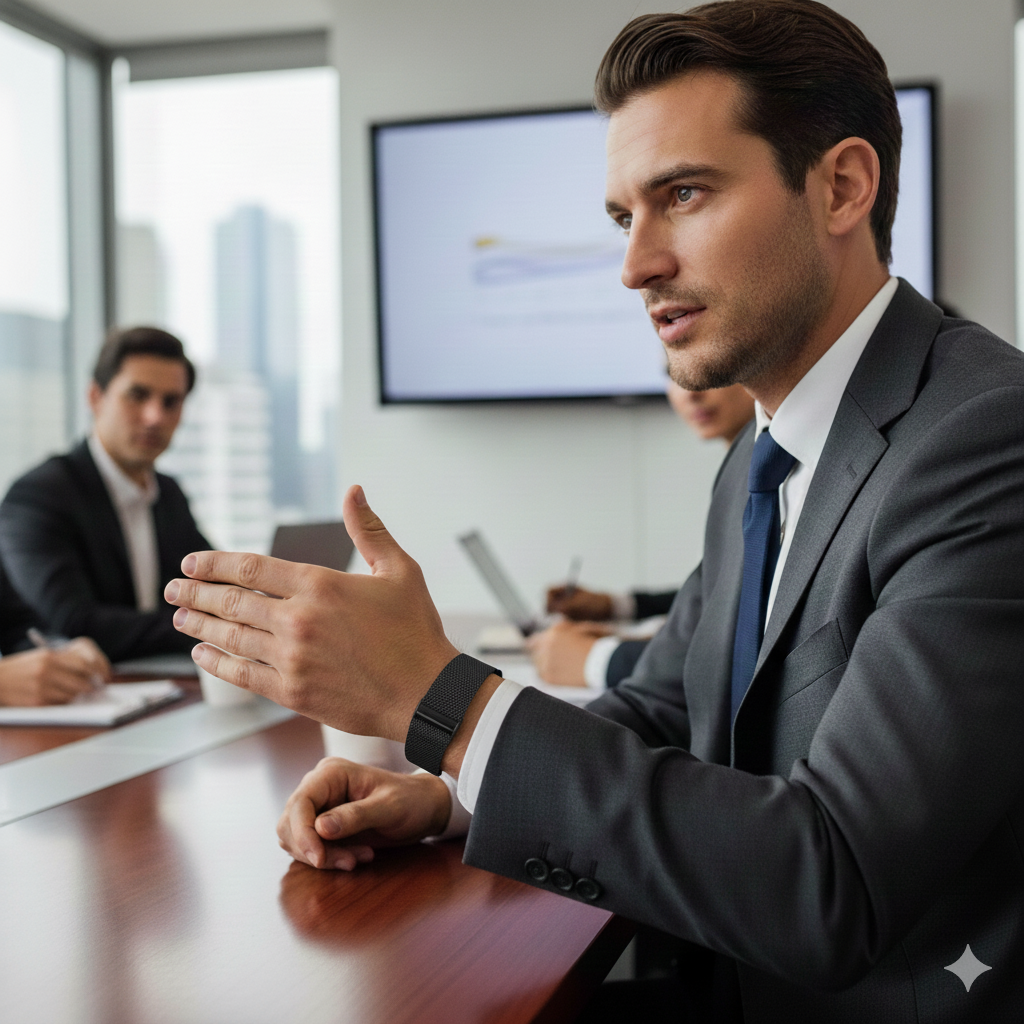 Detalle de muñeca con una banda de salud sin pantalla